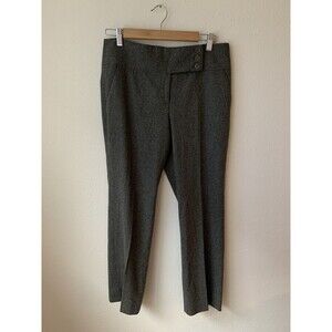 Giorgio Armani Women Borgo 21 Wool Blend Pants Gray Wide-Leg Size 44 US 8